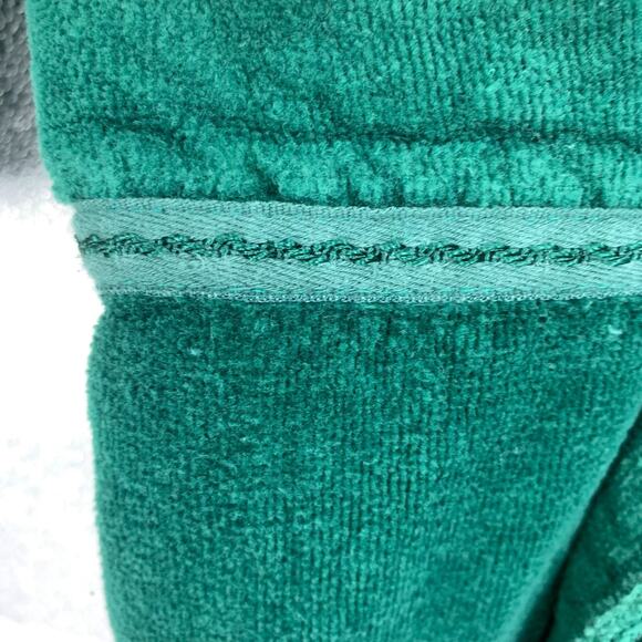 Cabernet Sz XL Green 100% Terry Cotton Kimono Style Robe Bathrobe Belted Pockets - Picture 6 of 7